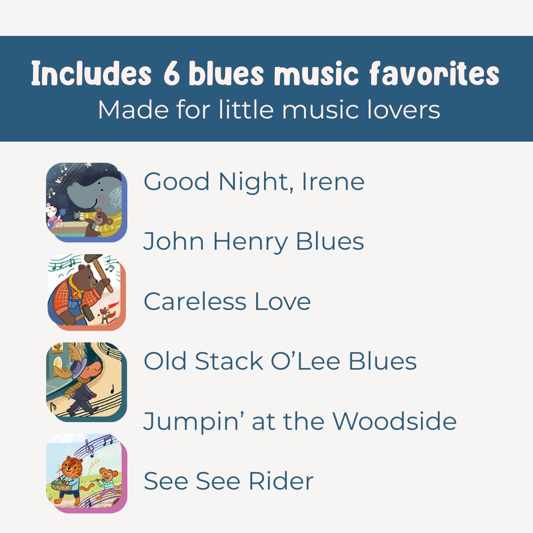 Pirouette Kids I Discover Blues Music listening page highlights 15-second clips