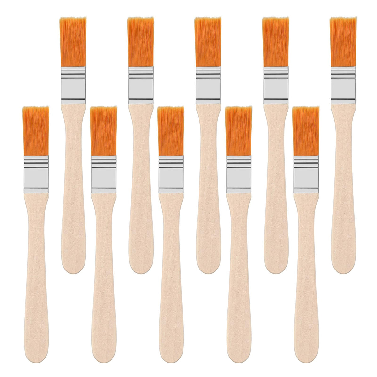 Piriuuo 10pcs brush set with angled tips for precise wall touch-ups and finishes