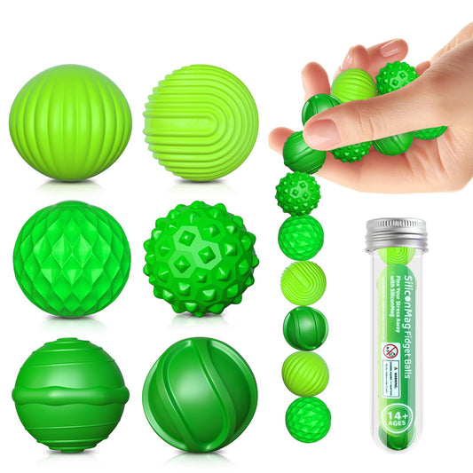 PITCOTT silicone sensory balls with textured surfaces for tactile focus