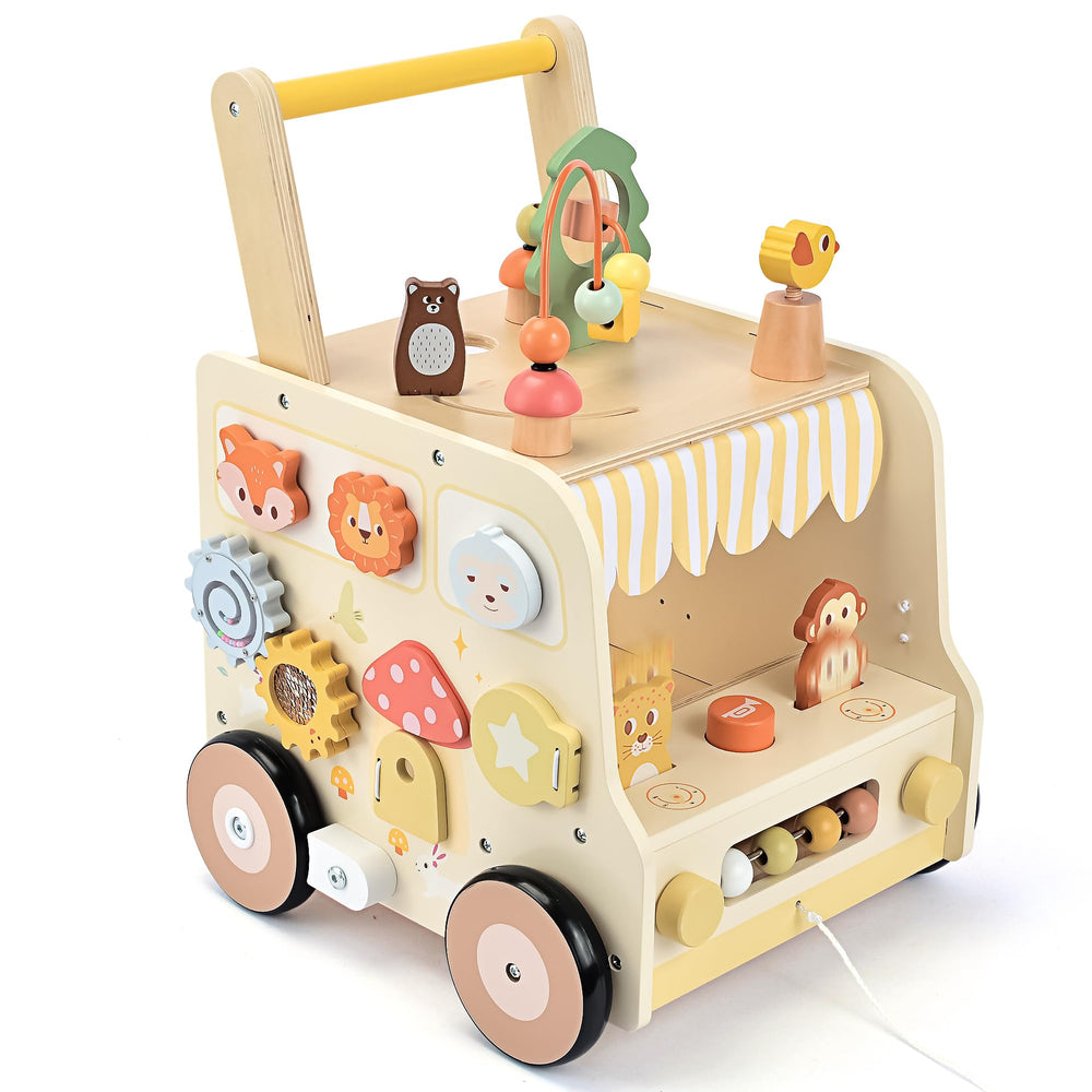 Pithfor durable rubber tires provide stable traction on floors.