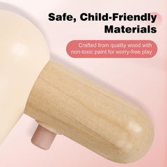 Pithfor wooden makeup toy set makeup bag: organize accessories for travel