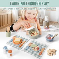 Pithfor wooden kitchen accessories complete pretend kitchens for versatile play