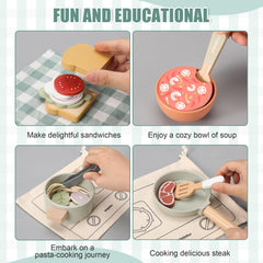 Pithfor wooden play pasta fuels creative kitchen role-play and coordination