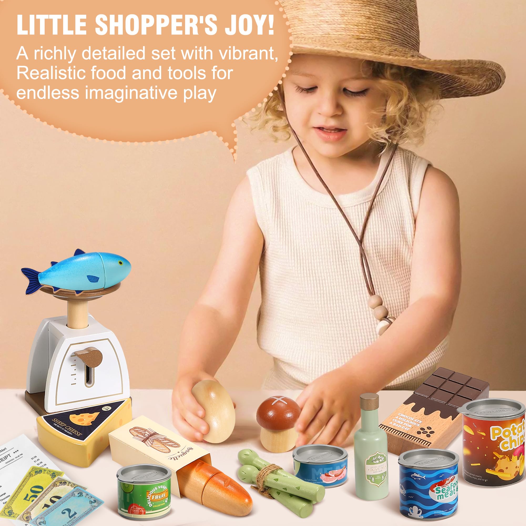 Pithfor wooden play food chocolate for dessert scenarios in play.