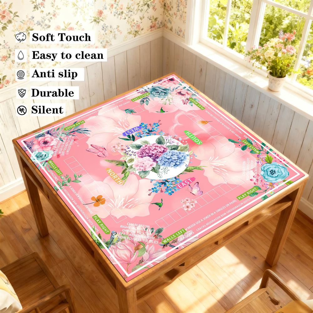 Pittera mahjong mat laid out in 31.5 inch square for up to four players