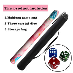 Pittera mahjong mat with carry bag for easy storage and transport