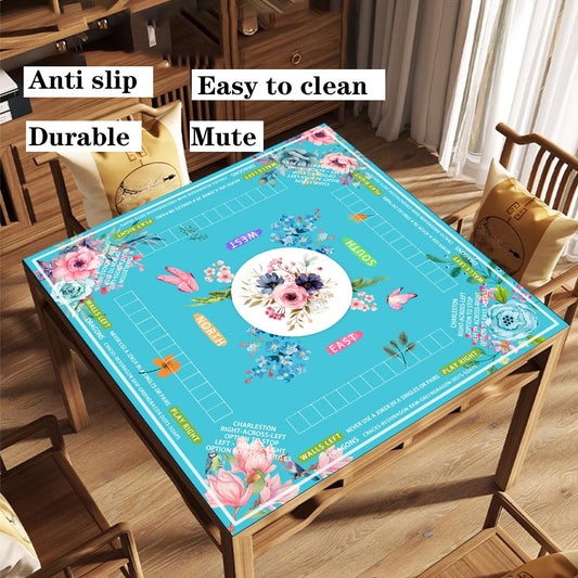 Pittera mahjong mat non-slip backing provides stable play surface during table games