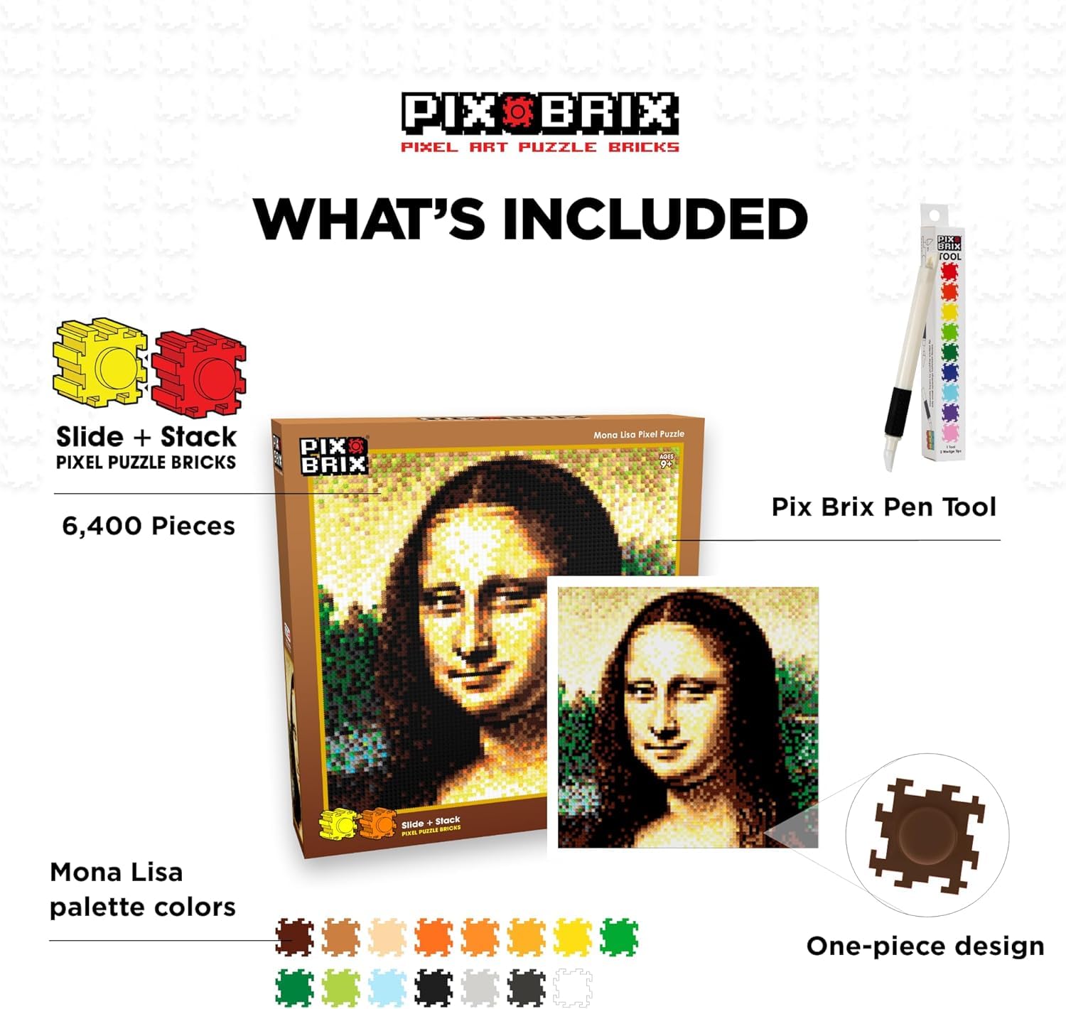 Pix Brix color-coded template helps quick, accurate pixel placement.
