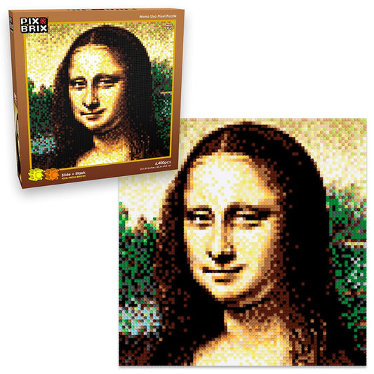 Pix Brix Mona Lisa 6,400-piece set for wall-display pixel art and inspiration.