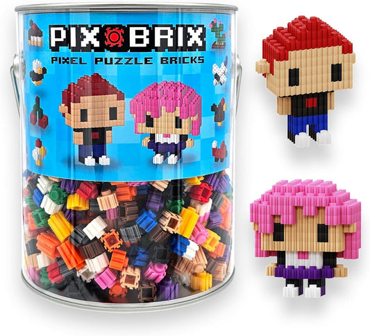 Pix Brix Pixel Art Puzzle Bricks Bucket shows a compact kit for creative building.
