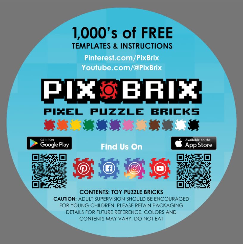 Close-up of reusable Pix Brix bricks in a sorted bucket demonstrating sustainable, repeatable play.