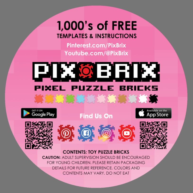 Pix Brix Tool included for easy construction and deconstruction.