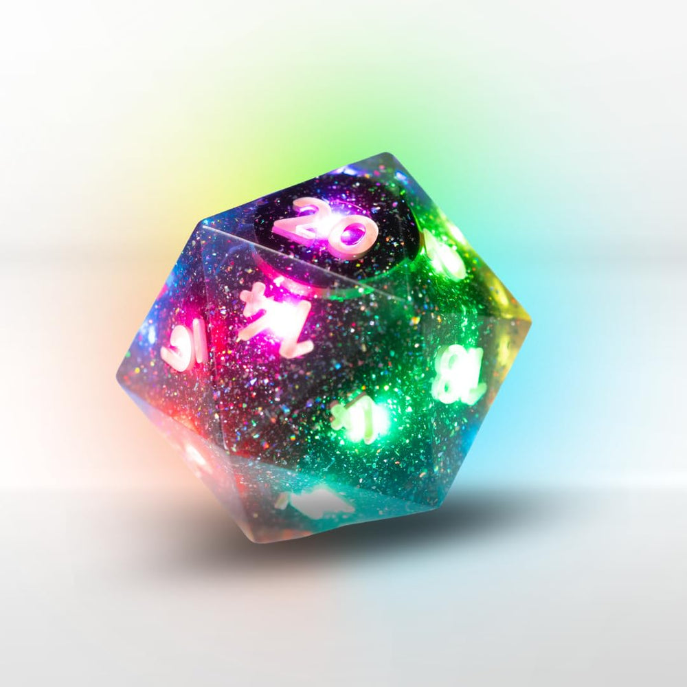 Pixels D20 Midnight Galaxy open-source community invites collaborative customization.