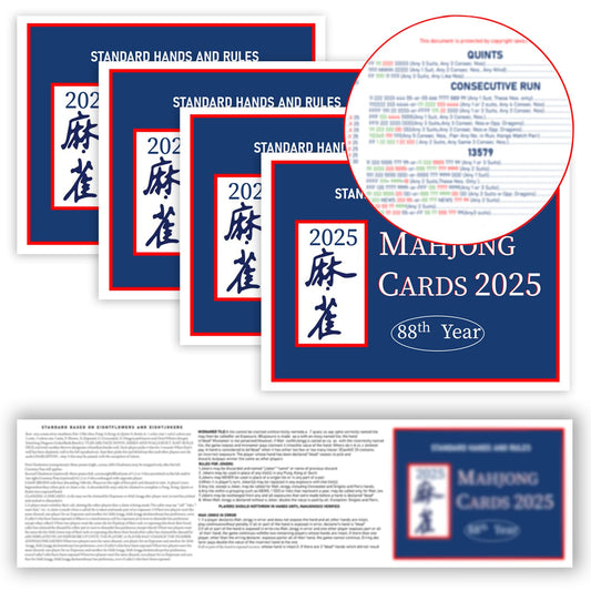 Pixibond Mahjong Cards 2025 folding design for easy reading at the table