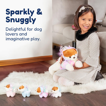 PixieCrush Puppies hidden-in-tummy plush, ready for unzip surprises and playful adventures.
