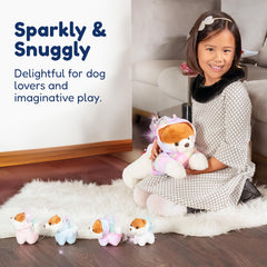 PixieCrush Puppies hidden-in-tummy plush, ready for unzip surprises and playful adventures.