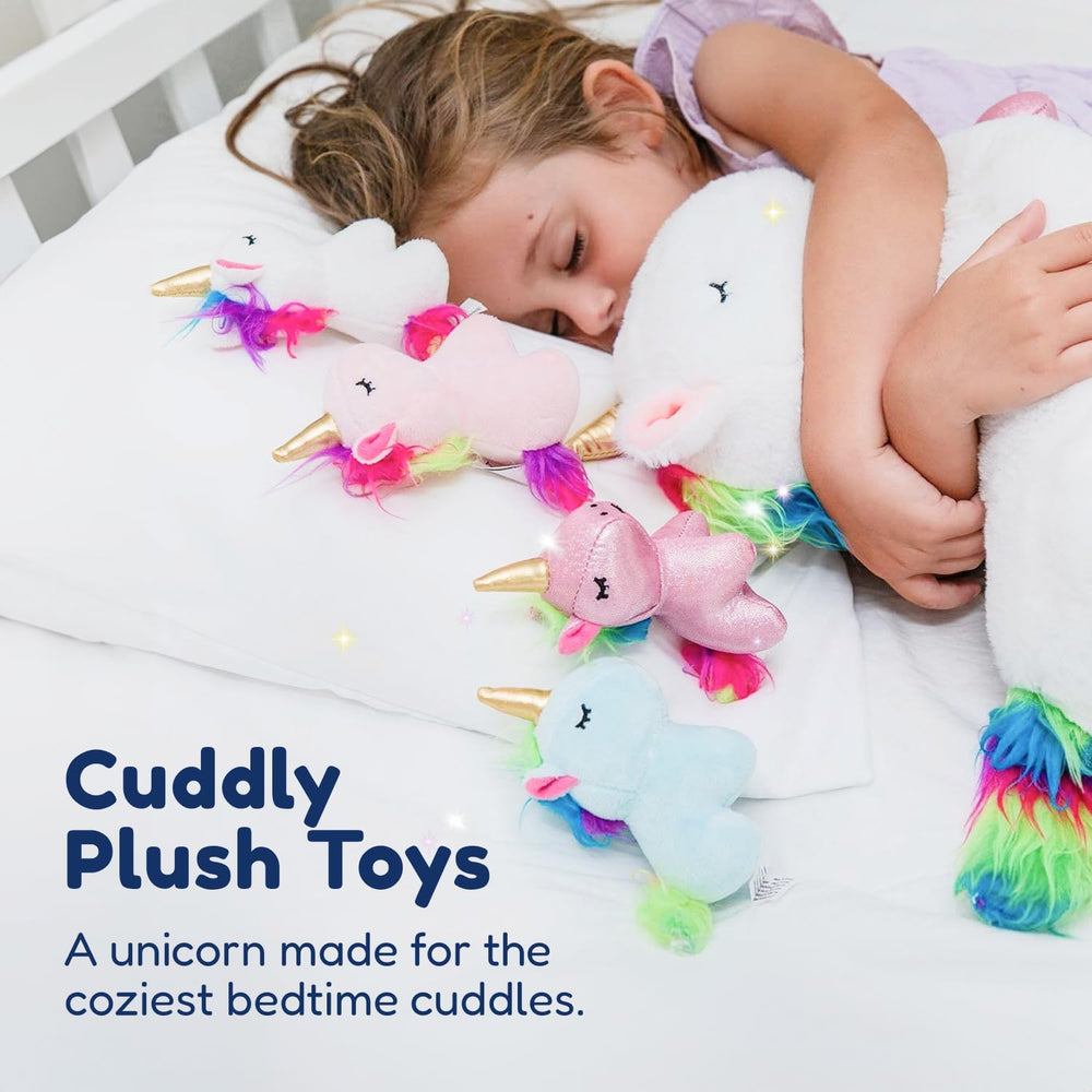Rainbow PixieCrush unicorns brighten a room as charming decor pieces.