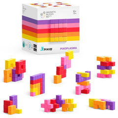 PIXIO mini blocks in pixel-art style demonstrate precise 8mm cubes for creative builds.