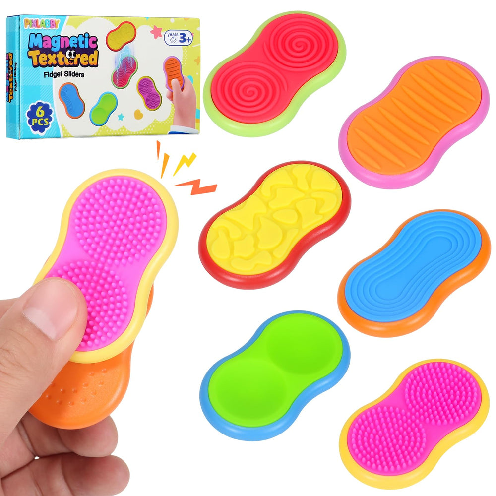 PIXLABBY silicone sensory magnetic slider texture 1 promotes calm focus with tactile feedback.