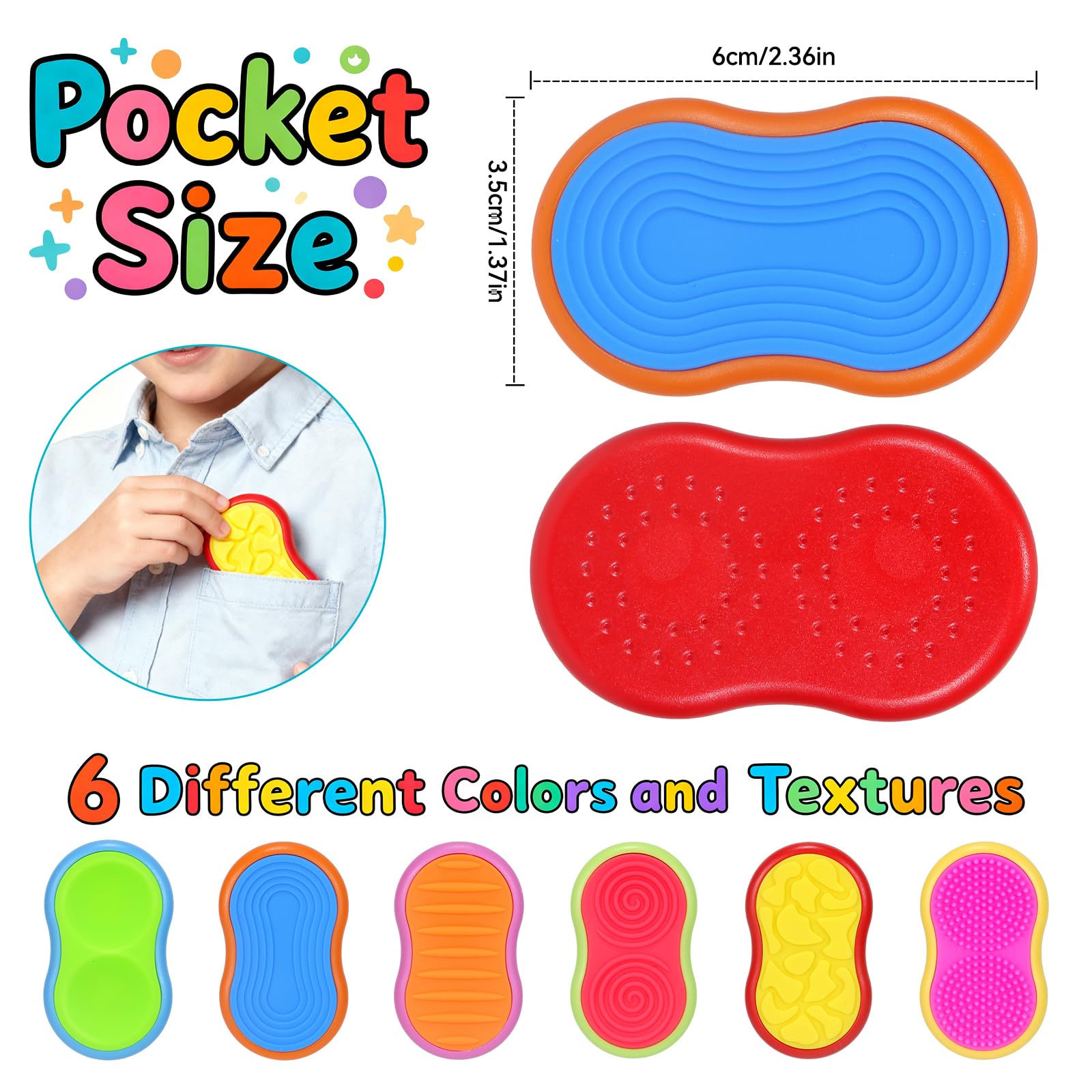 PIXLABBY silicone sensory magnetic slider texture 2 supports focus through varied touch sensations.