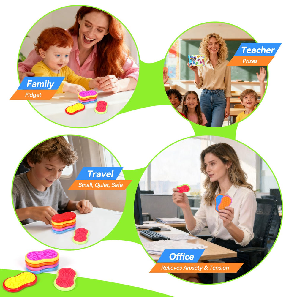 PIXLABBY silicone sensory magnetic slider texture 5 engages multiple textures for mindful play.
