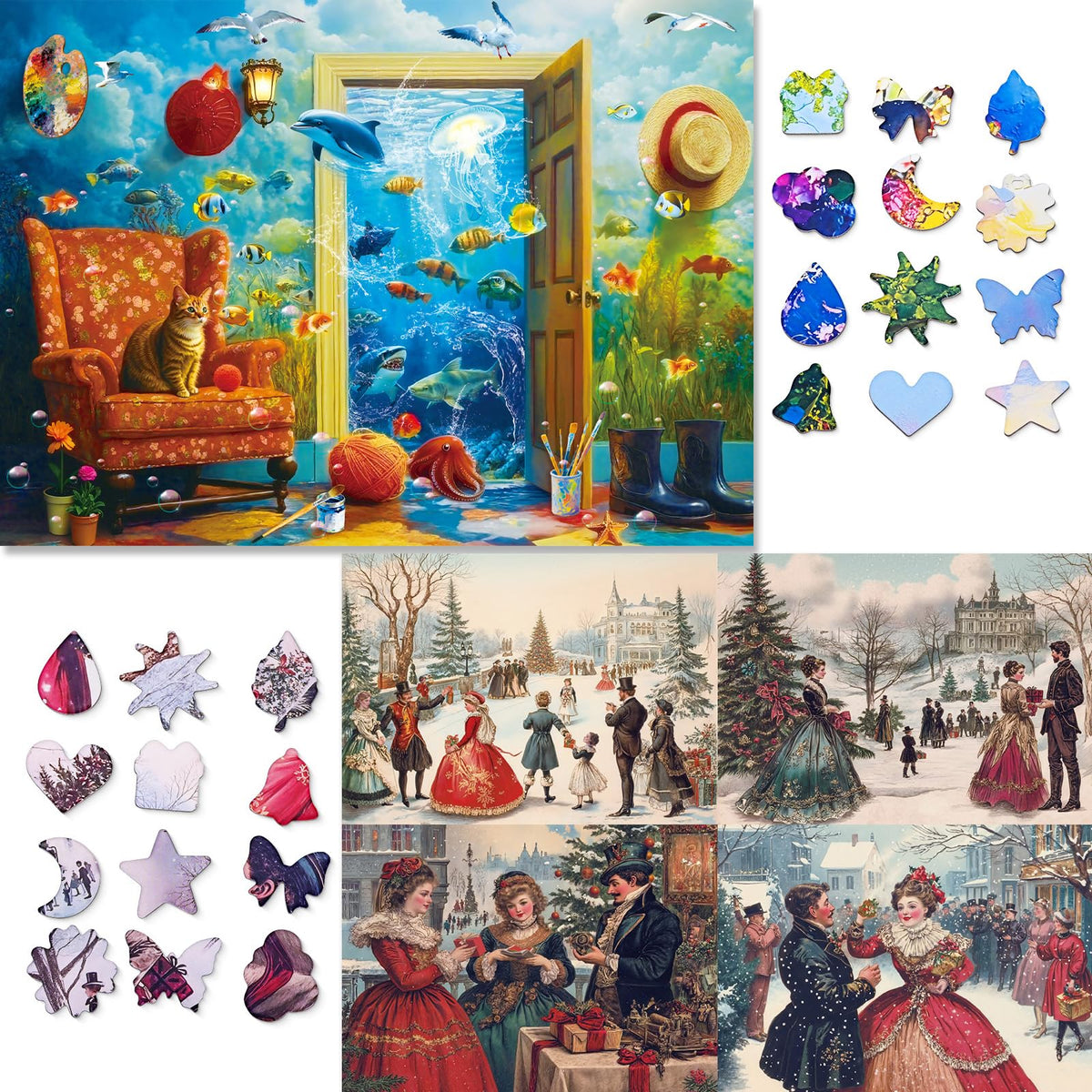 Pixlora cat fish remembrance puzzle image showcases vibrant scene for immersive evenings.