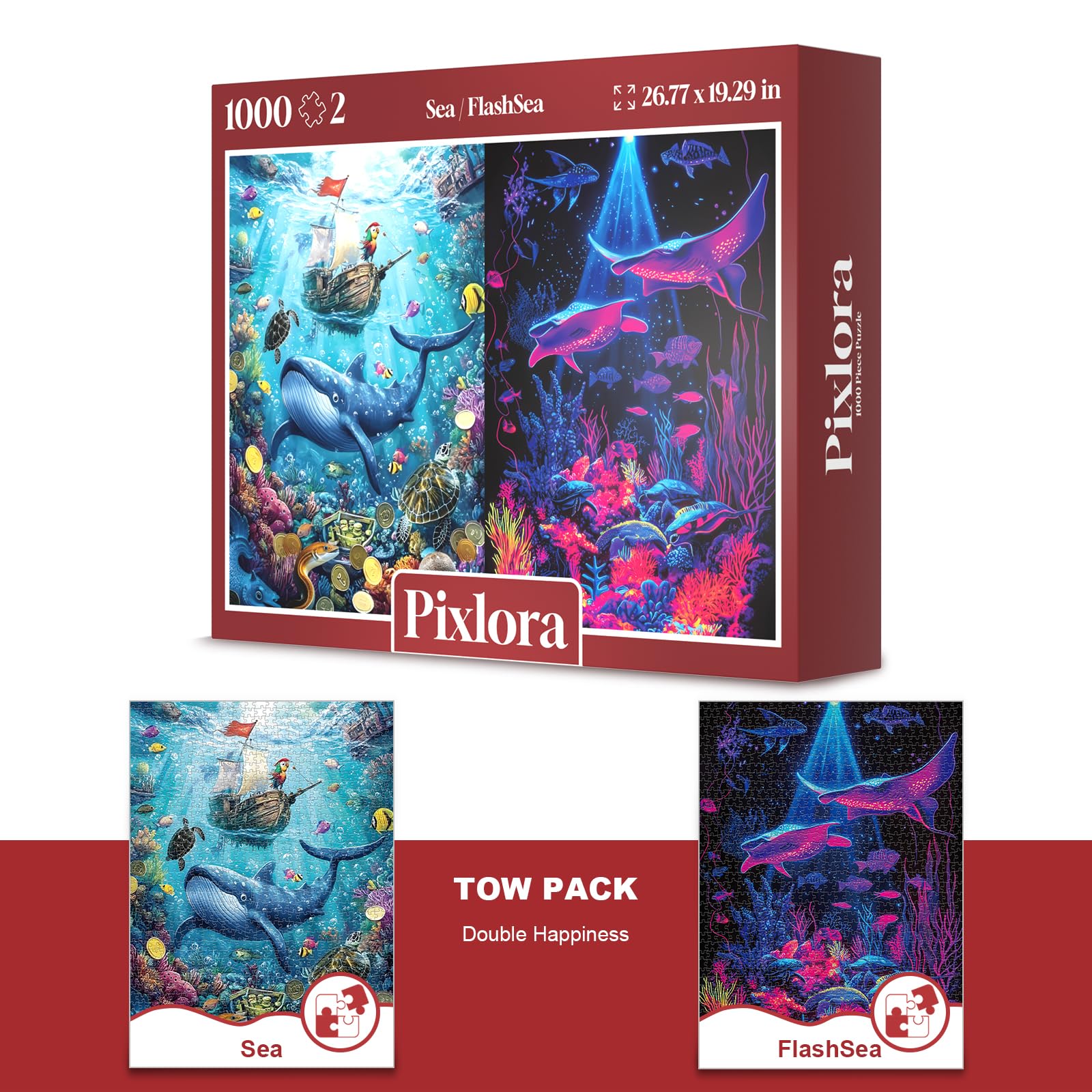 Pixlora coral kingdom maze puzzle with vibrant reef details for family game night.