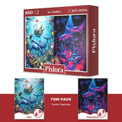 Pixlora coral kingdom maze puzzle with vibrant reef details for family game night.