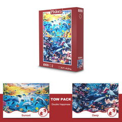 Pixlora Deep Sea Voyage 1000-piece puzzle: intricate blues reward careful attention.