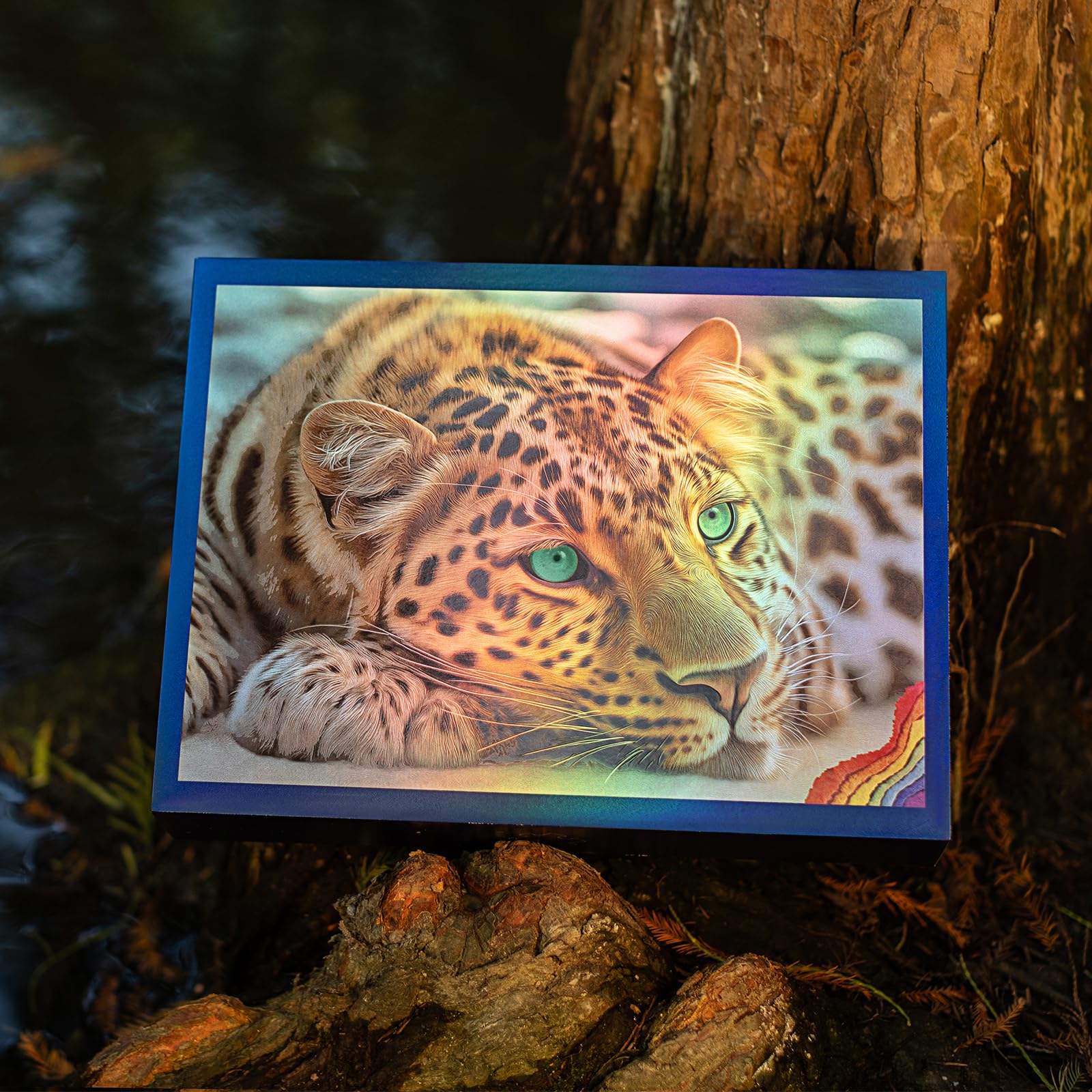 Pixlora Leopard head and body design enhances focus and visual appeal during assembly.
