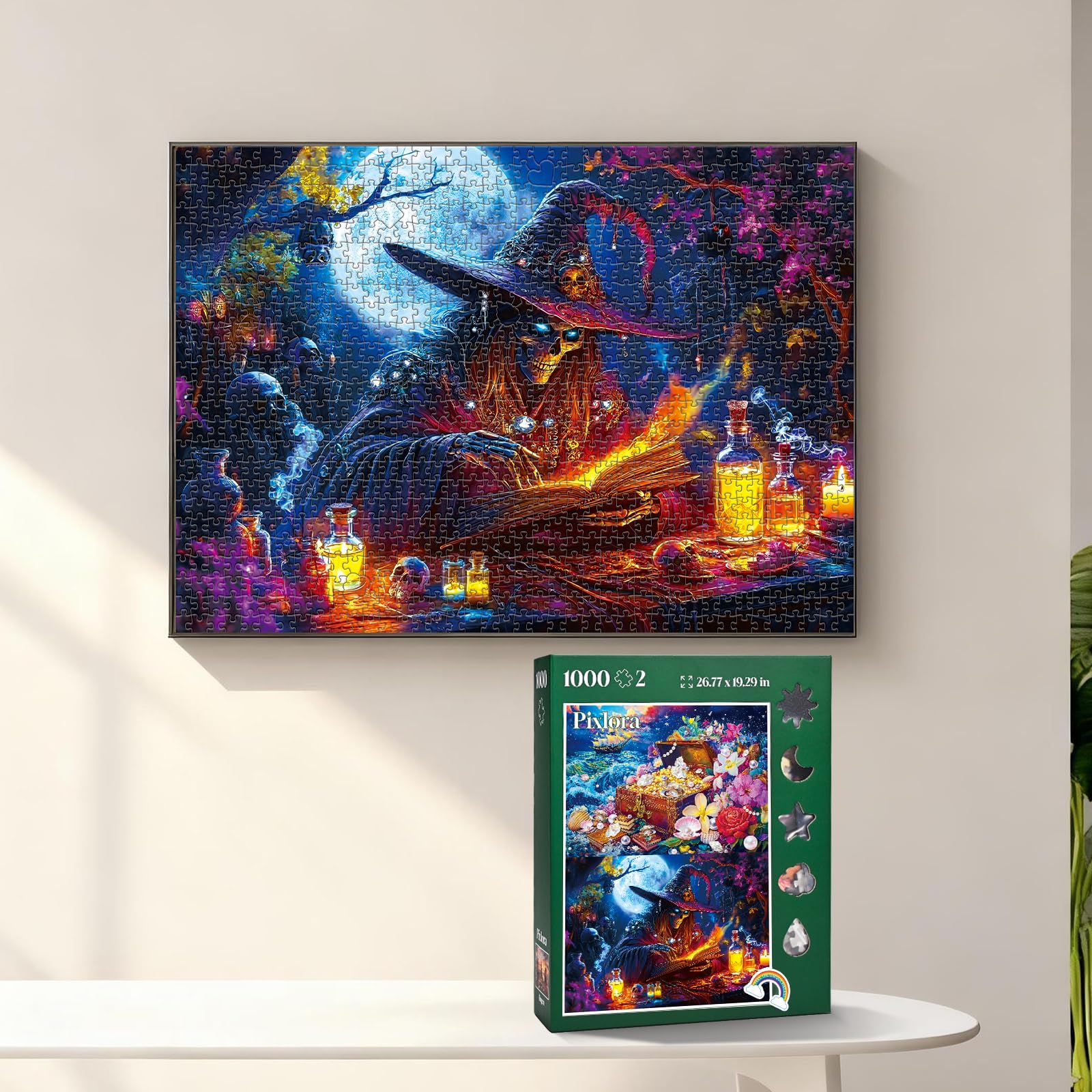 Pixlora puzzle includes poster for quick reference and wall display.