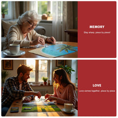 Pixlora puzzles 1000-piece set with durable cardboard for lasting puzzles.