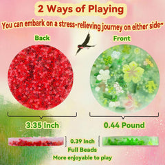 Pixnest picky pads red flower design with detachable beads for customization