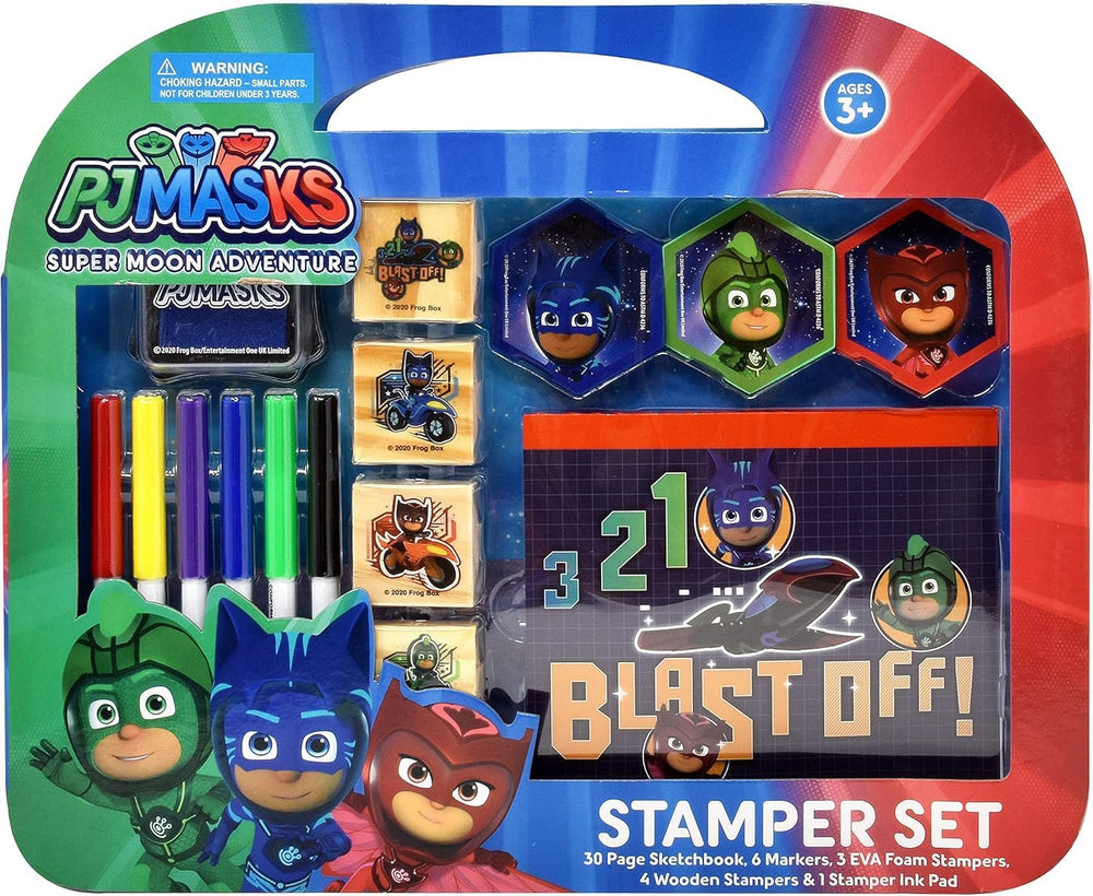 PJ Masks EVA foam stampers forming playful shapes for imaginative storytelling