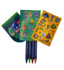 PJ Masks jumbo crayons deliver bold colors for little hands.