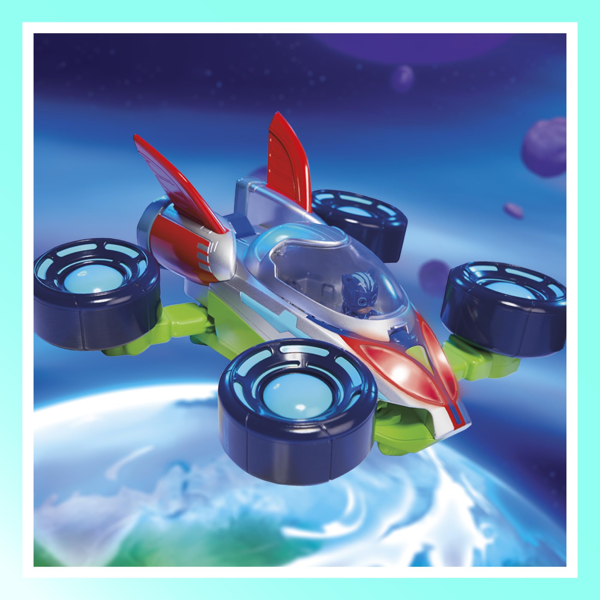 PJ Masks cockpit seats six figures for team play and missions.
