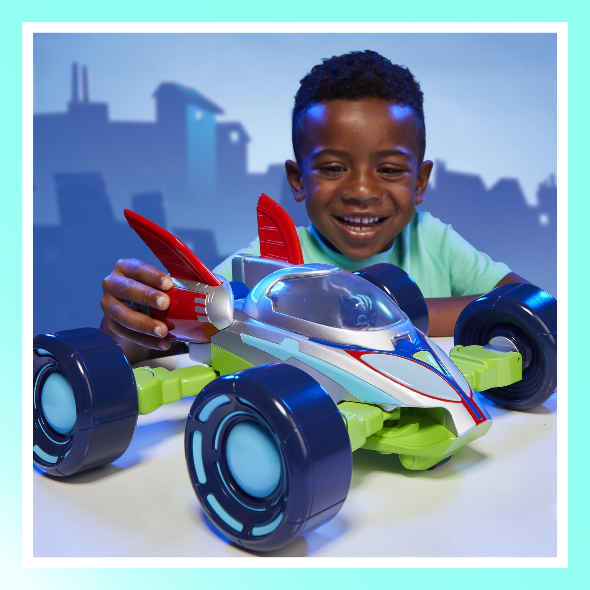 PJ Masks PJ Explorider sea mode activates aquatic sounds for imagination.