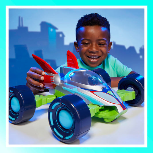 PJ Masks PJ Explorider sea mode activates aquatic sounds for imagination.