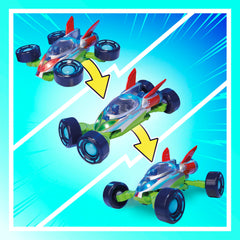 PJ Masks PJ Explorider wheels and axles enable smooth rolling in all modes.