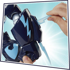 PJ Masks Robo-Catboy Catboy figure fits in suit for Hero ID effects.