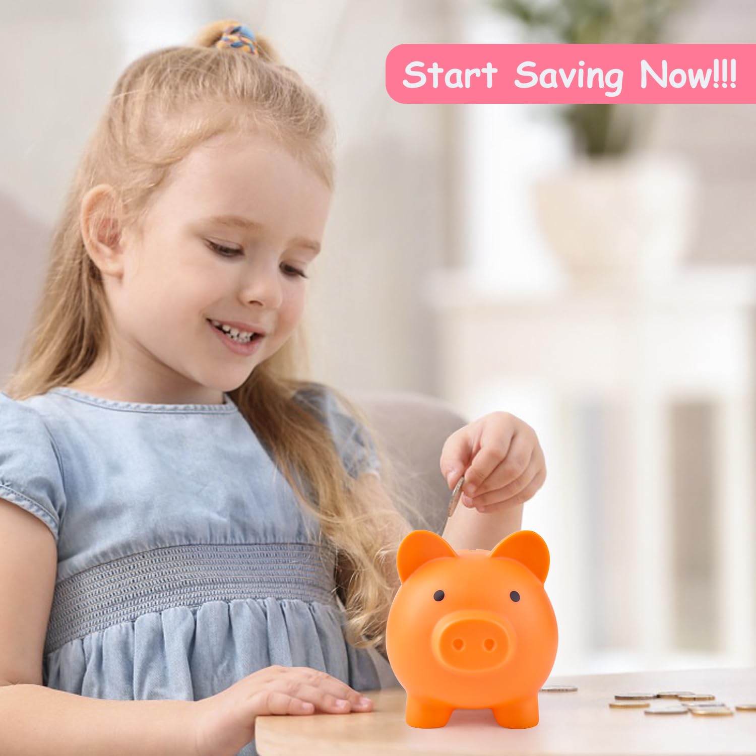 PJDRLLC gift-ready piggy bank, practical present for birthdays