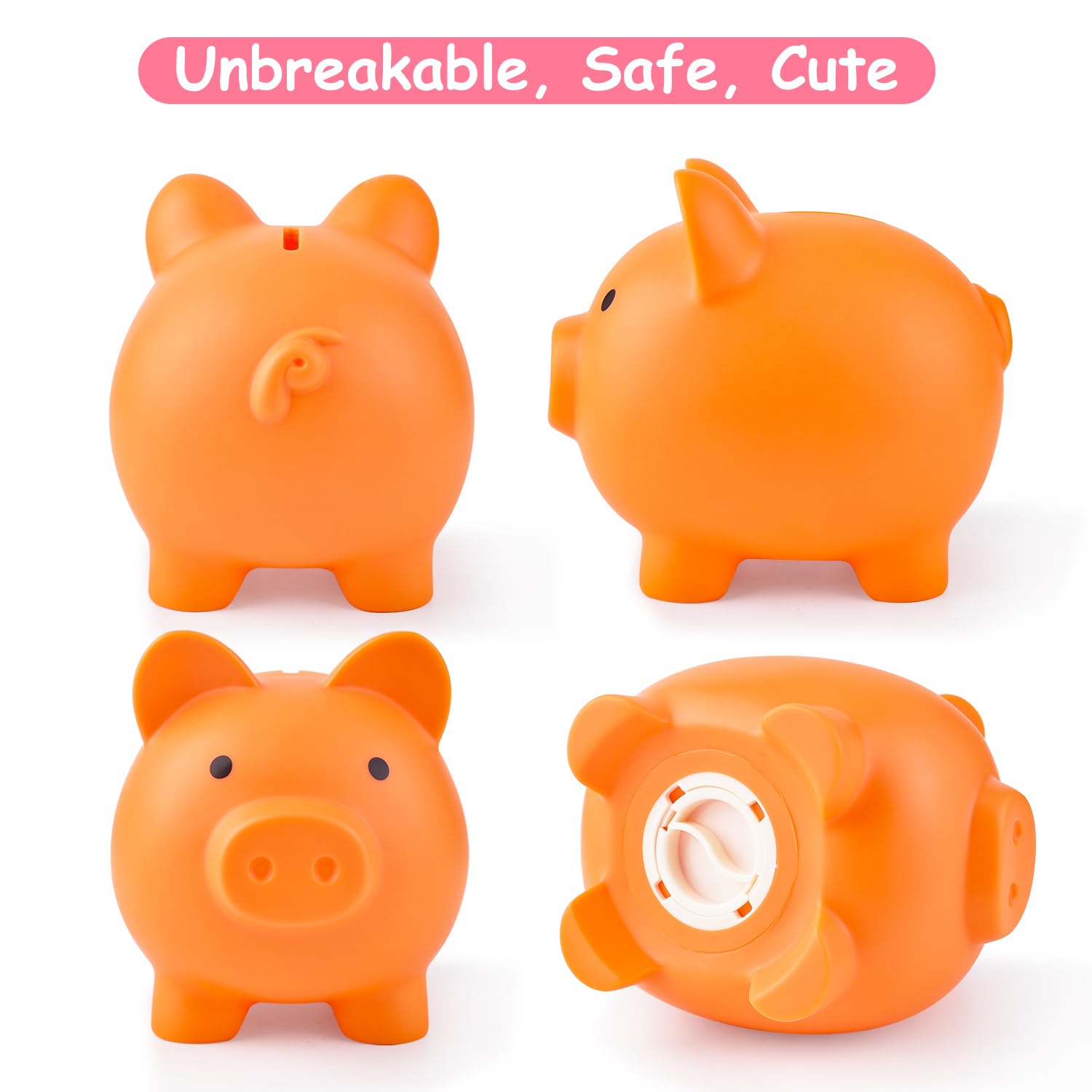 PJDRLLC medium-size piggy bank, easy for small hands to hold