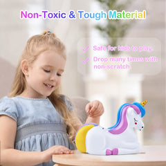 PJDRLLC piggy bank with alphabet stickers for customization.