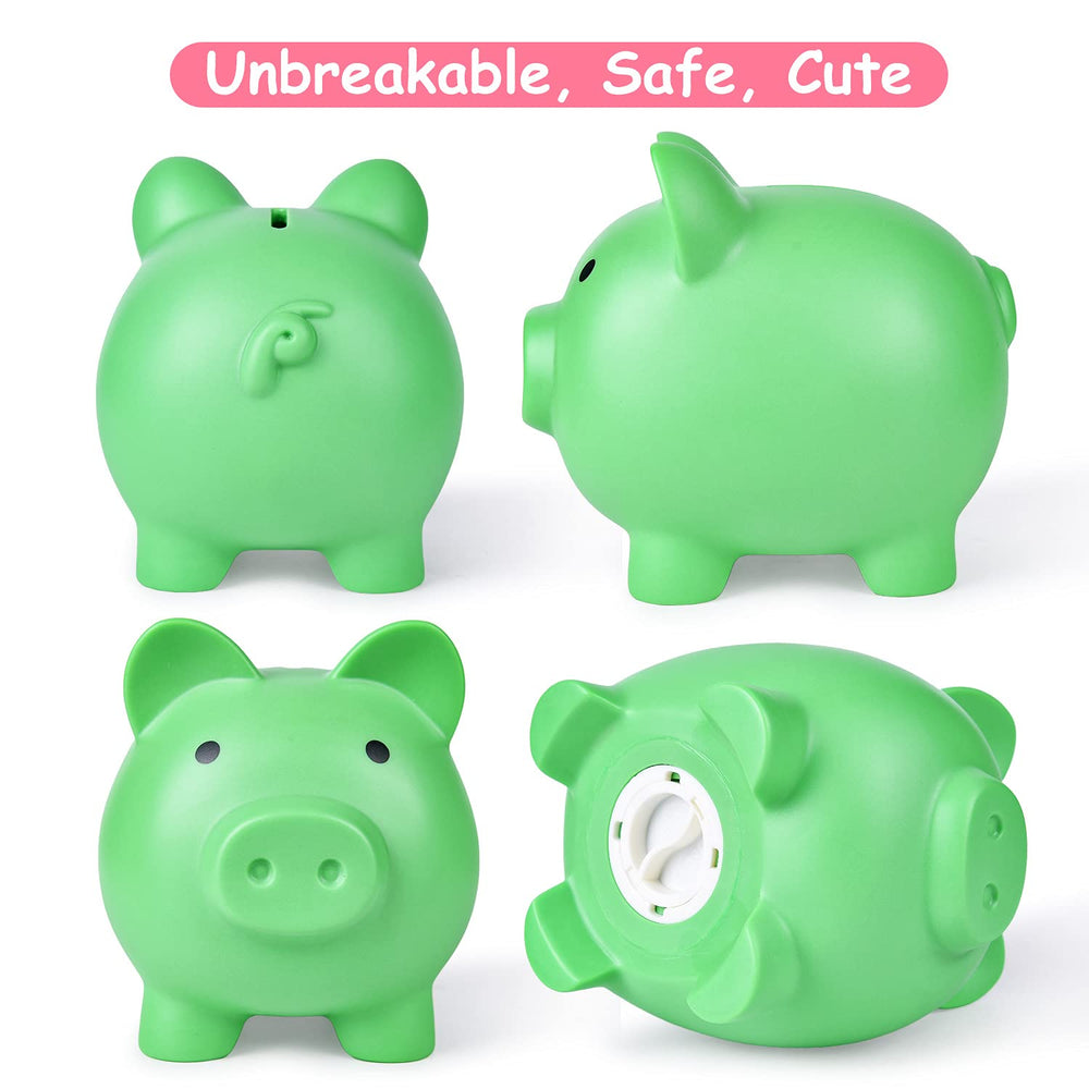PJDRLLC piggy bank bottom knob for simple money retrieval by kids.