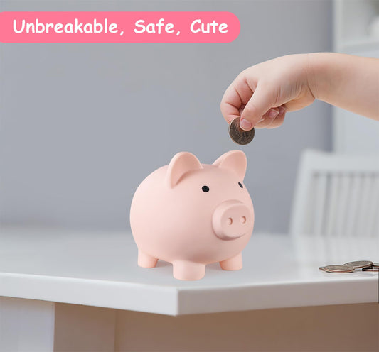 PJDRLLC piggy bank with bottom coin slot for easy access