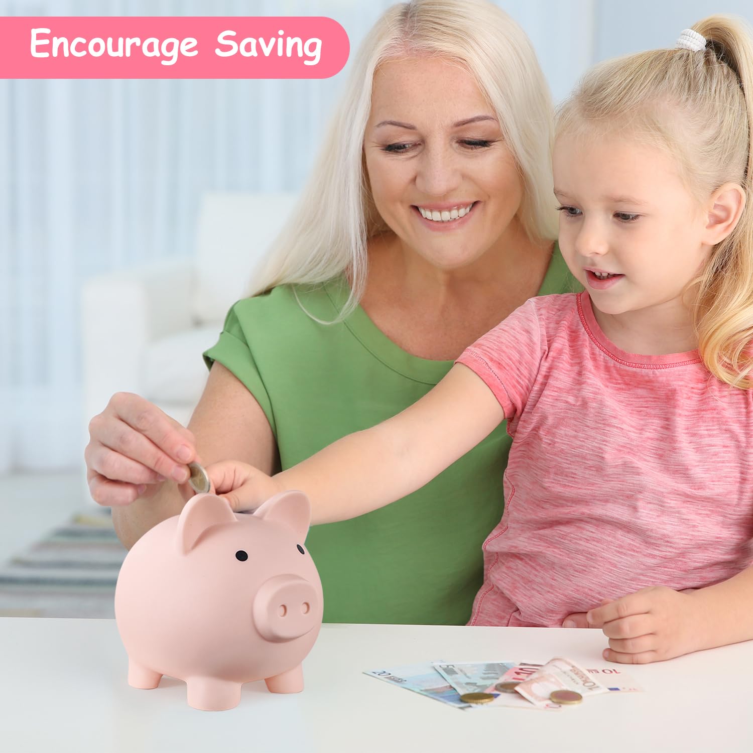PJDRLLC piggy bank available in colors for every kid