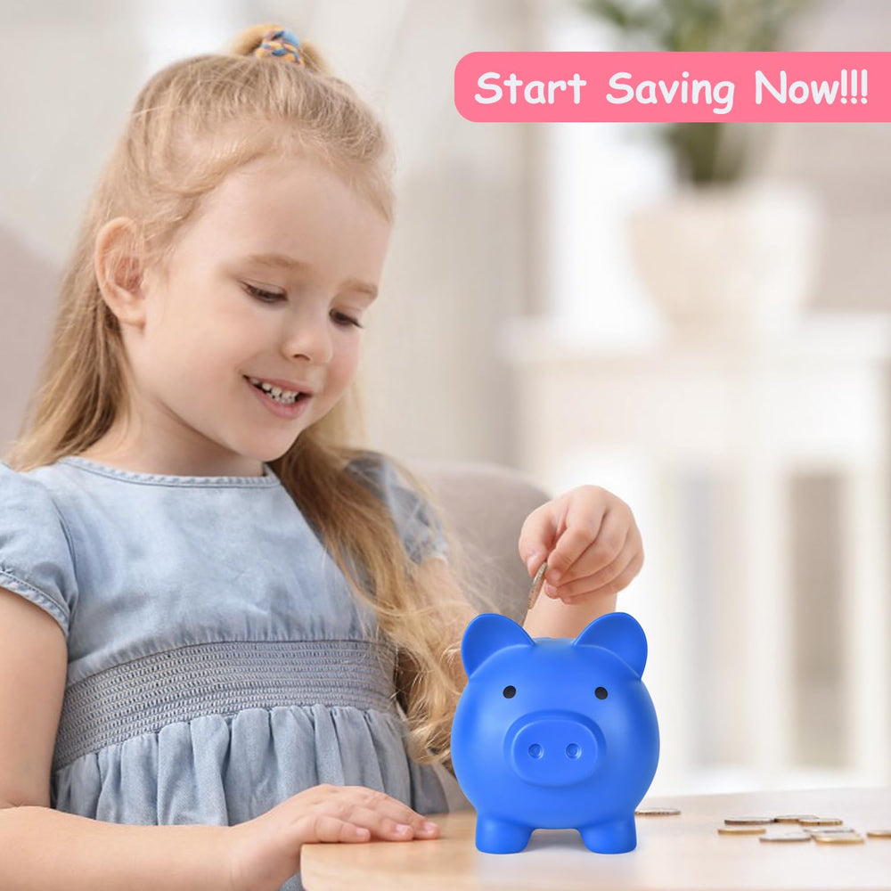 PJDRLLC Piggy Bank material closeup, durable unbreakable plastic for long lasting use.