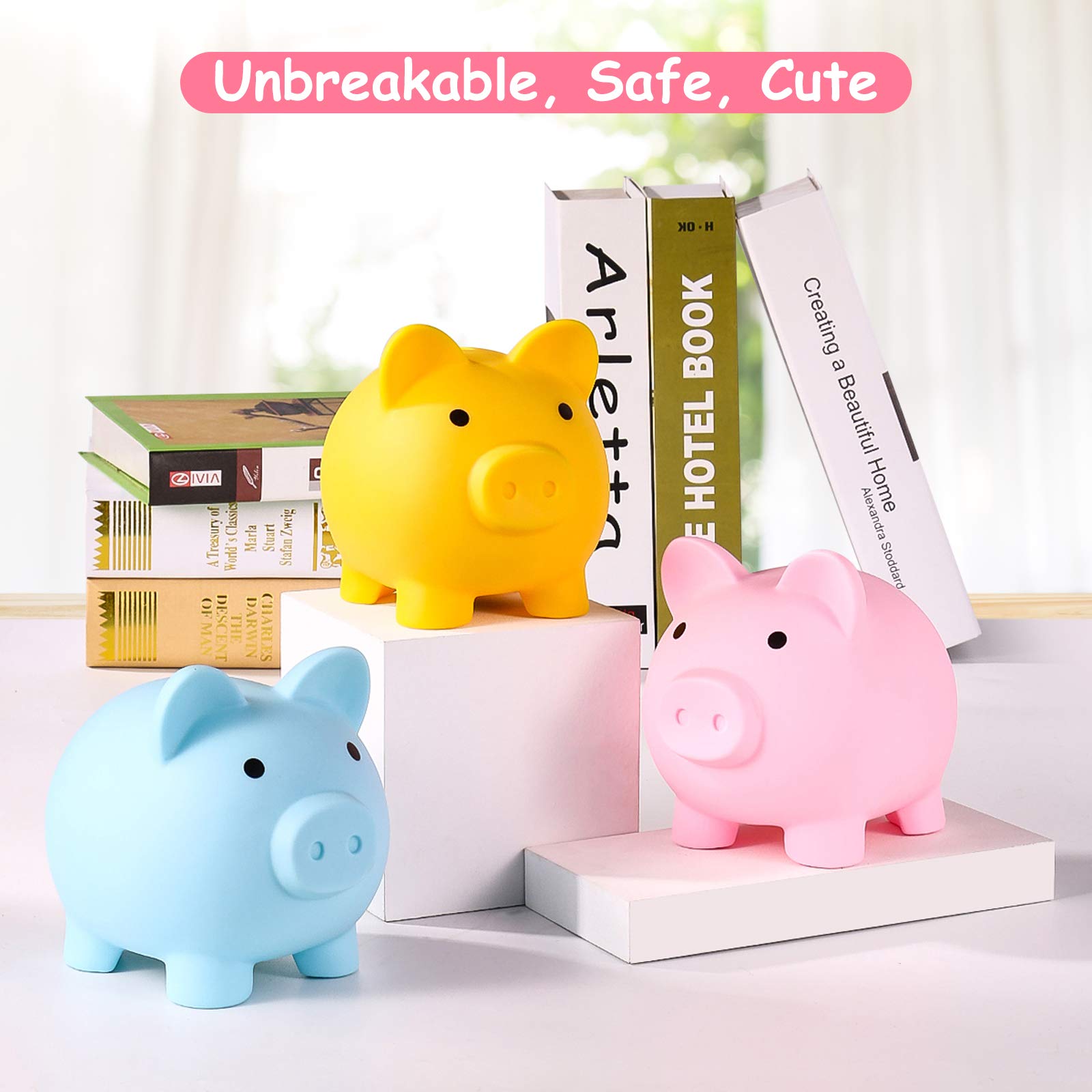 PJDRLLC pink piggy bank gift-ready packaging for birthdays or holidays