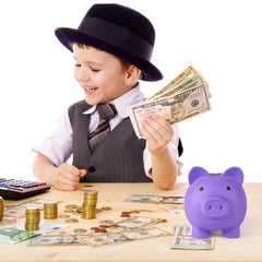 PJDRLLC Piggy Bank medium size fits small hands and coins.
