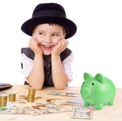 PJDRLLC piggy bank medium size, easy for children to hold and carry.